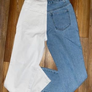 Two Toned Ripped Jeans